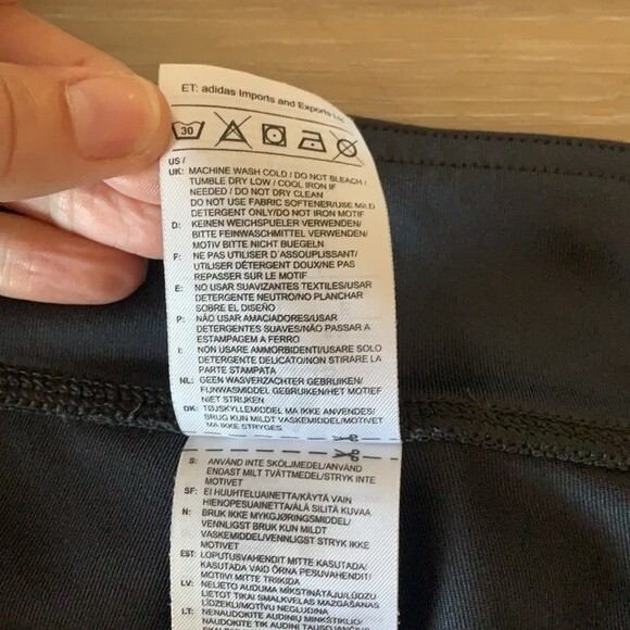 Adidas Climalite Cropped Leggings Charcoal Gray Size Small - Picture 8 of 11